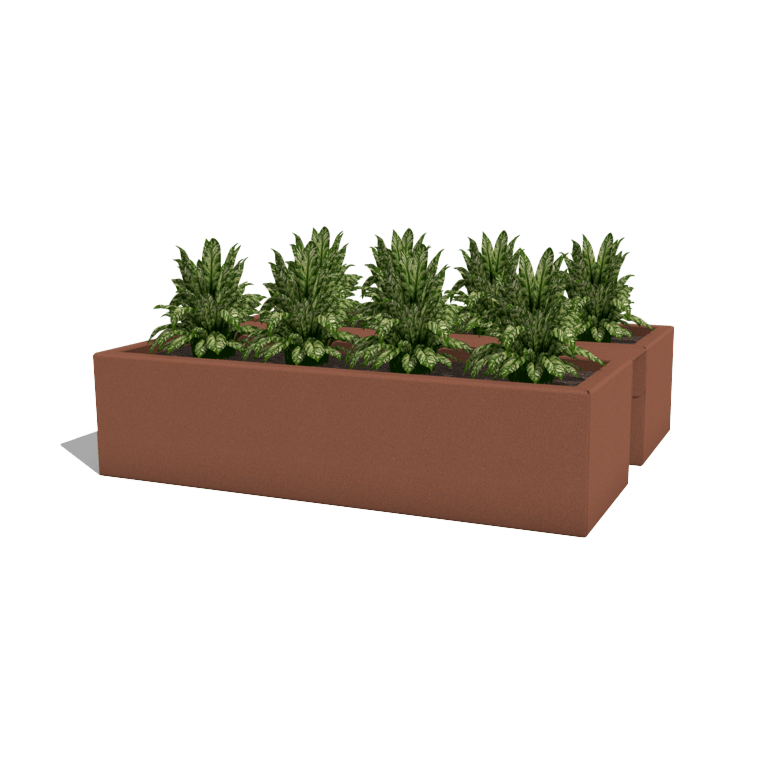 Bac à plantes de balcon en acier thermolaqué 60 cm