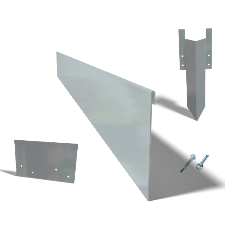 Bordure en acier galvanisé à bord aplati 130mm kit complet pour 15 mètres
