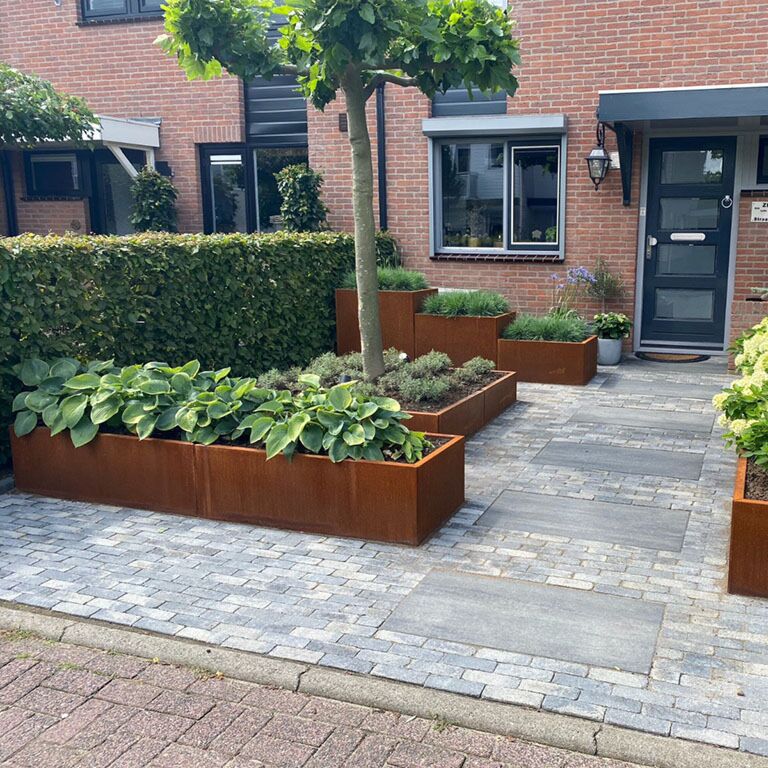 Bac à plantes en acier corten Texas xxl 2400x600