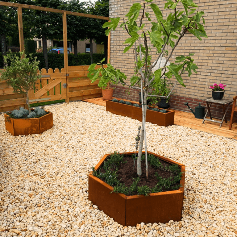 Bac à plantes en acier corten Denver 500