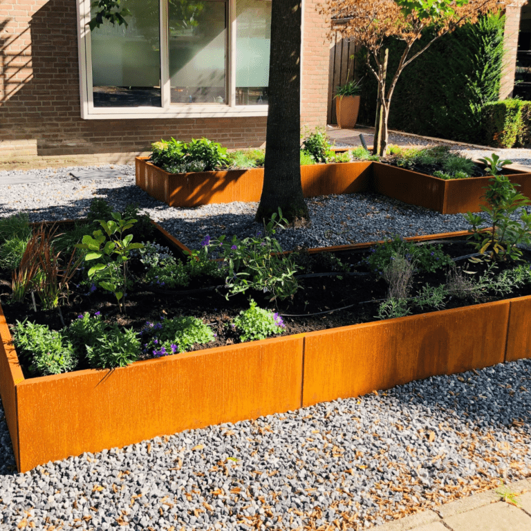 Bac à plantes en acier corten Kansas 1200
