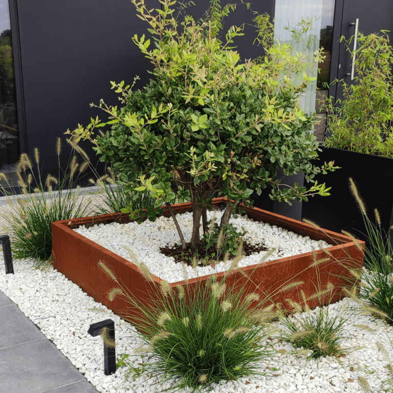 Bac à plantes en acier corten Miami 1200x1200