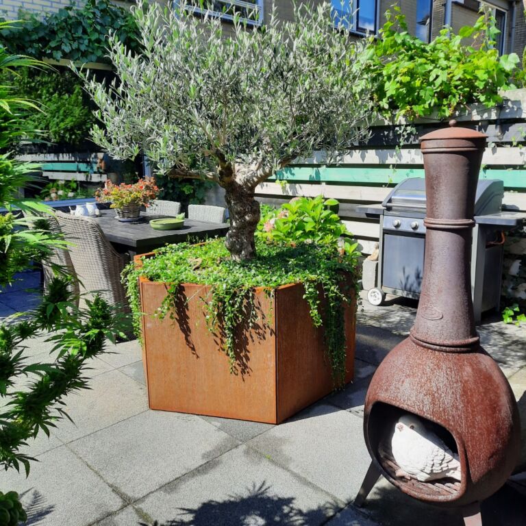 Bac à plantes en acier corten Denver 700