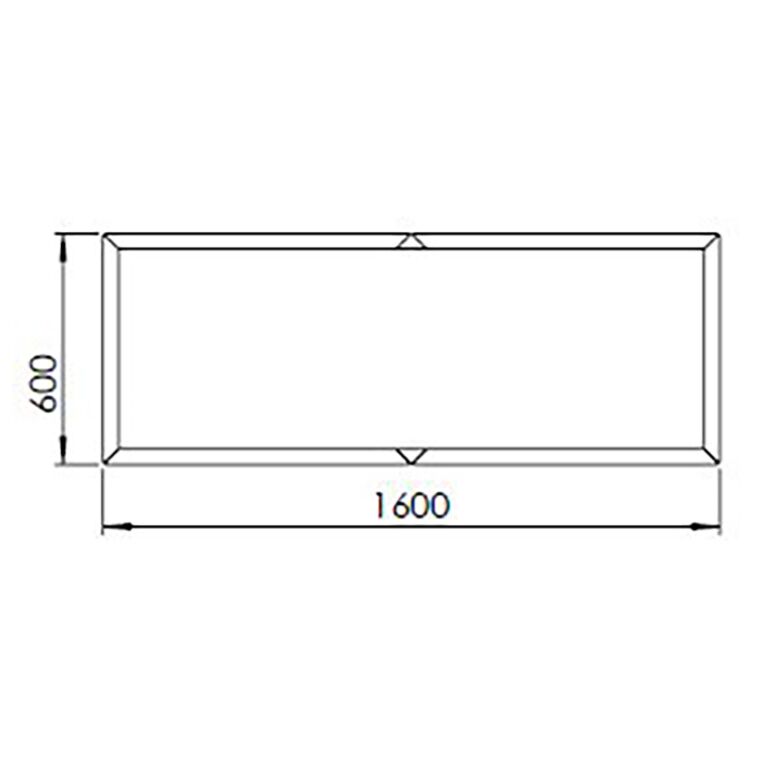 Jardinière en acier thermolaqué Texas xxl 160 x 60 cm