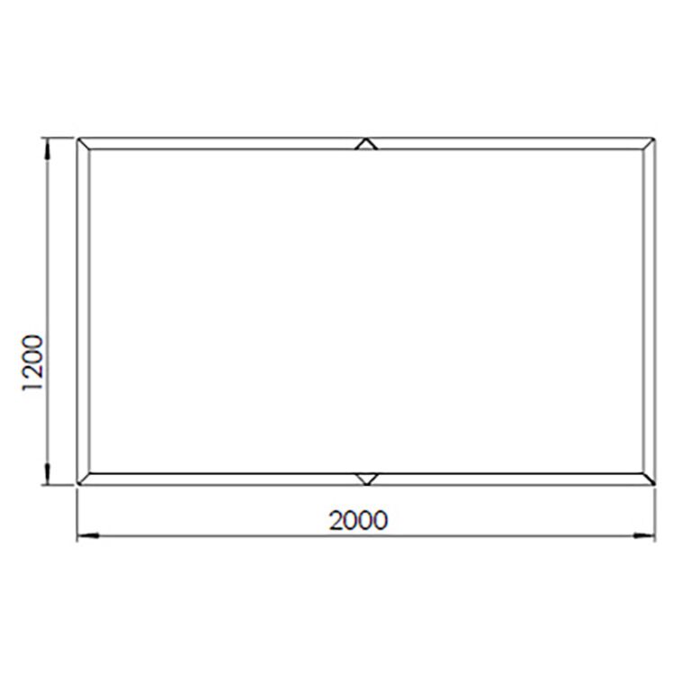 Bac à plantes en acier corten Texas xxl 200 x 120 cm