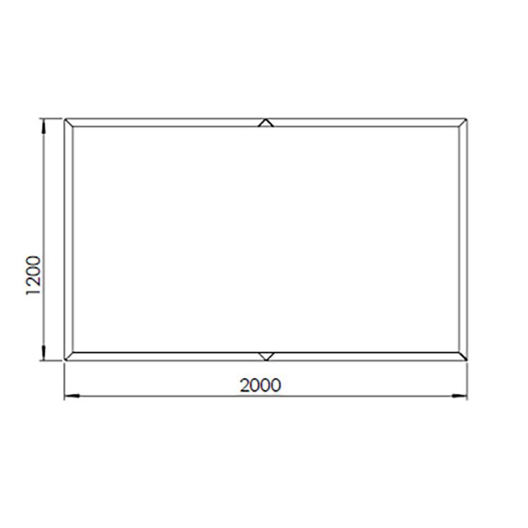 Jardinière en acier thermolaqué Texas xxl 200 x 120 cm