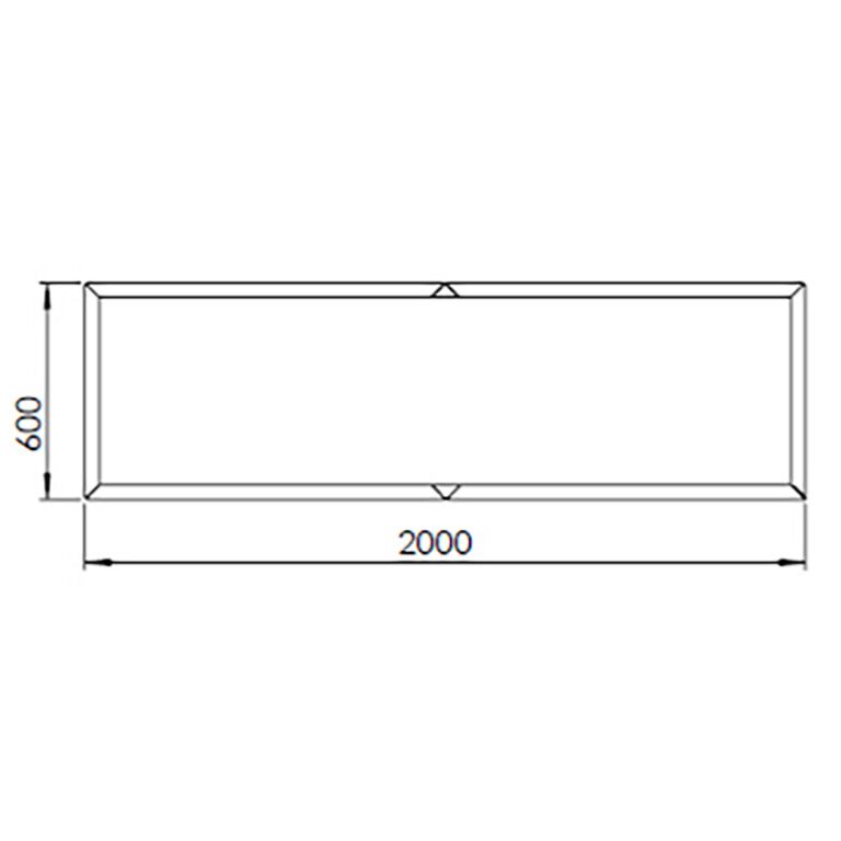 Jardinière en acier corten Texas xxl 200 x 60 cm