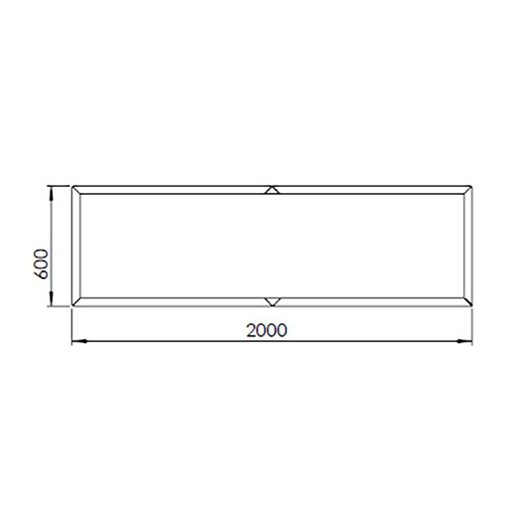 Jardinière en acier thermolaqué Texas xxl 200 x 60 cm