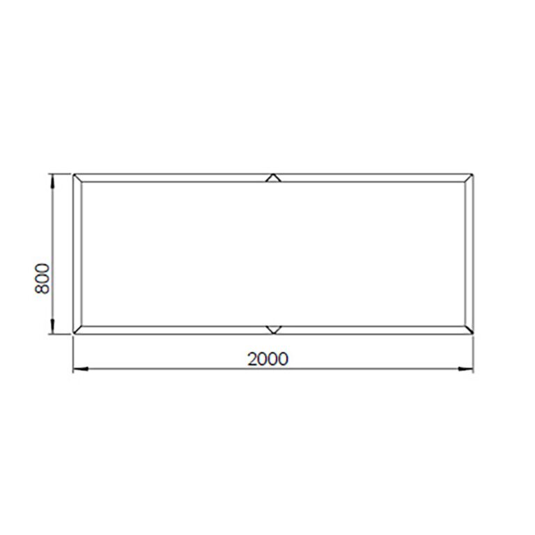 Jardinière en acier thermolaqué Texas xxl 200 x 80 cm