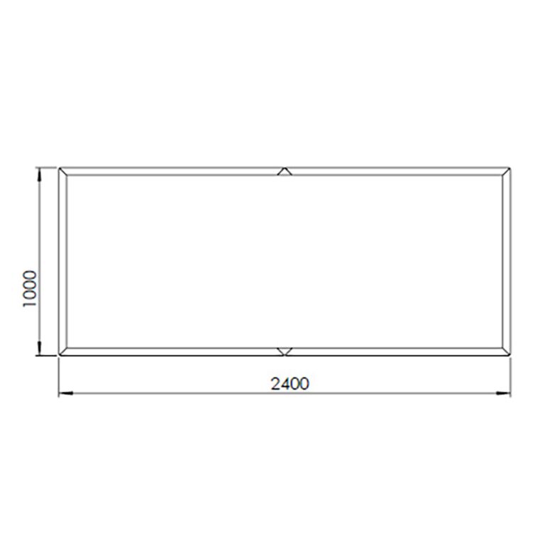 Jardinière en acier thermolaqué Texas xxl 240 x 100 cm