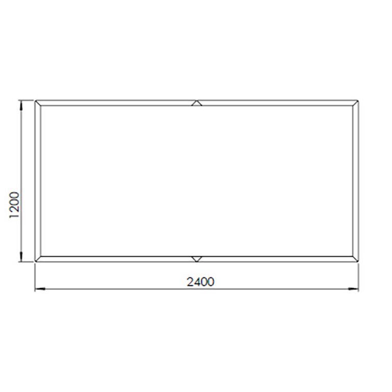 Bac à plantes en acier corten Texas xxl 240 x 120 cm