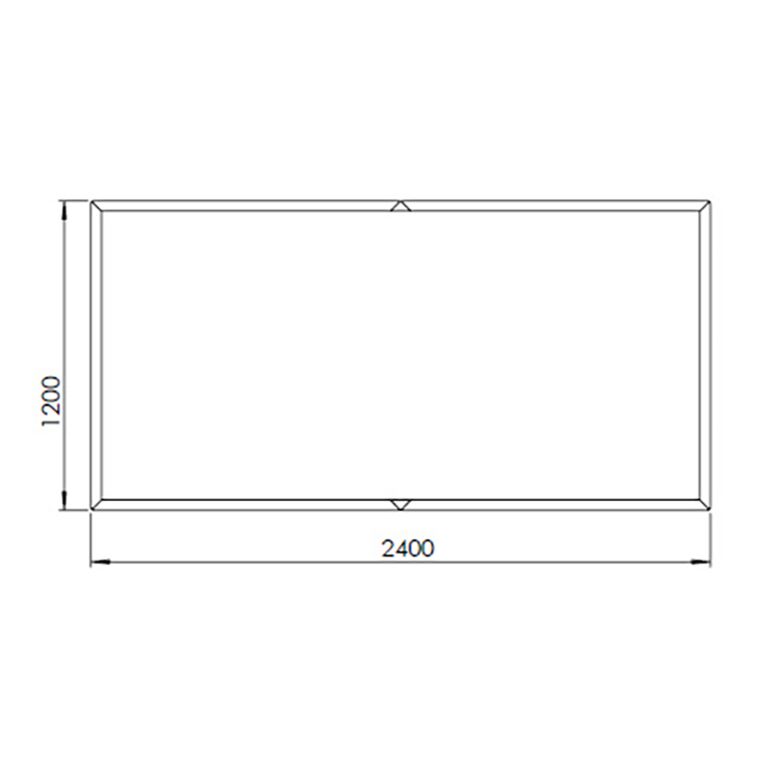 Bac à plantes en acier thermolaqué Texas xxl 240 x 120 cm