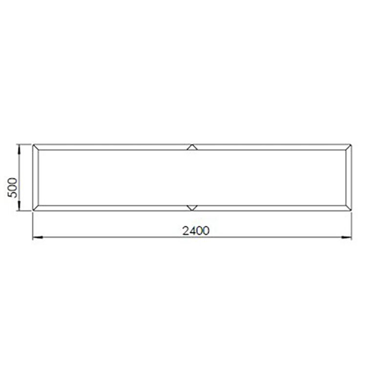 Bac à plantes en acier corten Texas xxl 240 x 50 cm