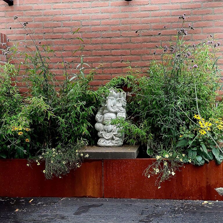 Bac à plantes en acier corten Texas xxl 2400x600