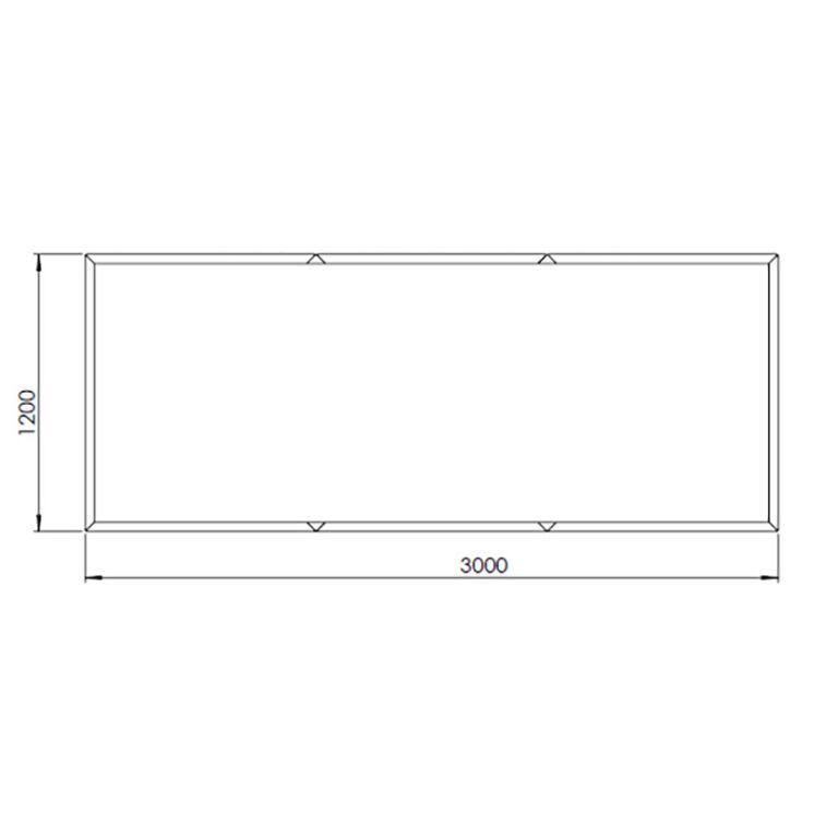 Bac à plantes en acier thermolaqué Texas xxl 300 x 120 cm