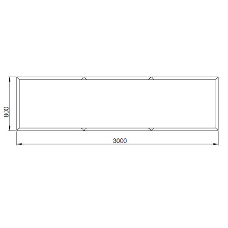 Jardinière en acier thermolaqué Texas xxl 300 x 80 cm
