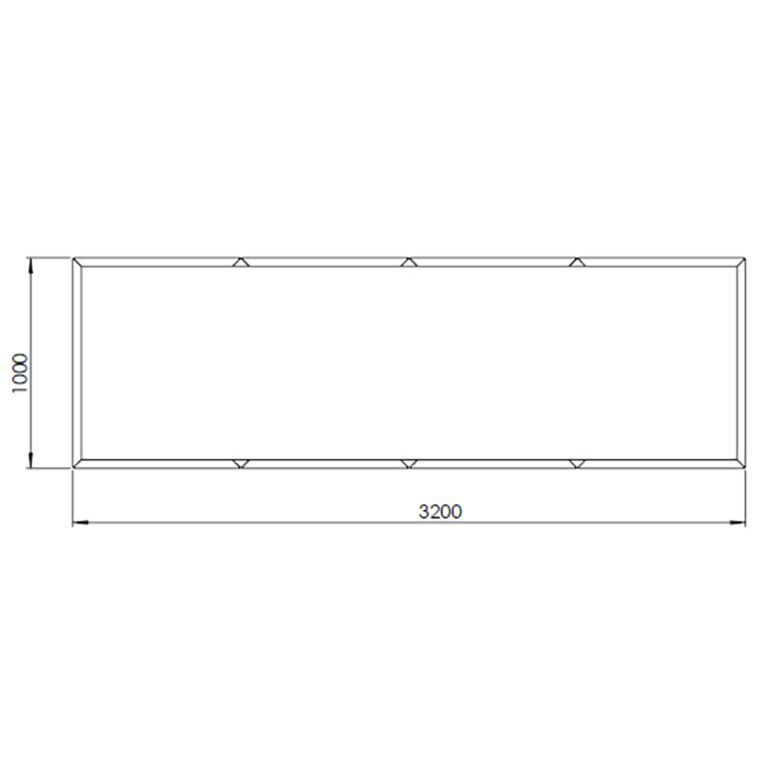 Jardinière en acier thermolaqué Texas xxl 320 x 120 cm