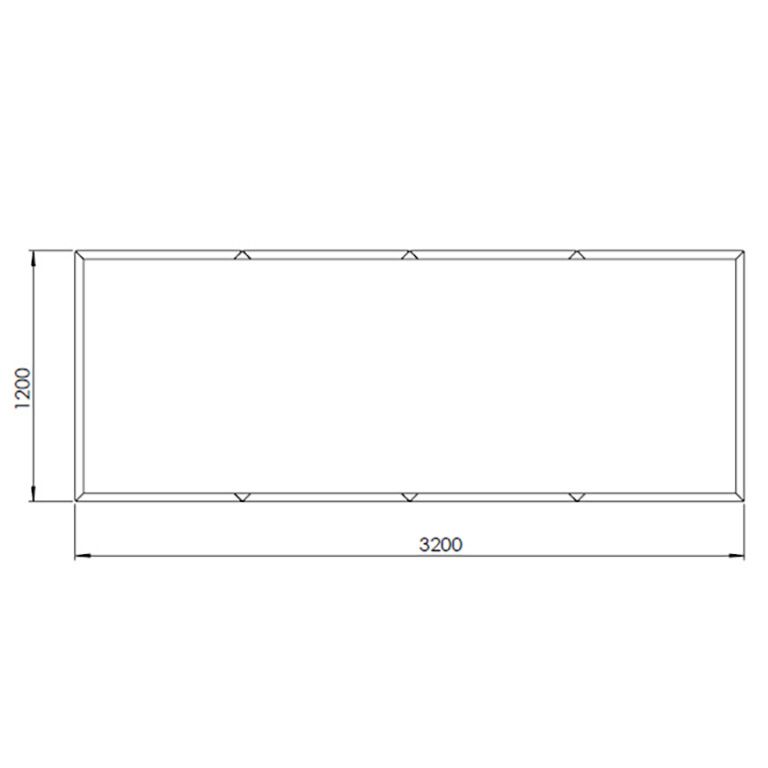 Jardinière en acier corten Texas xxl 320 x 120 cm