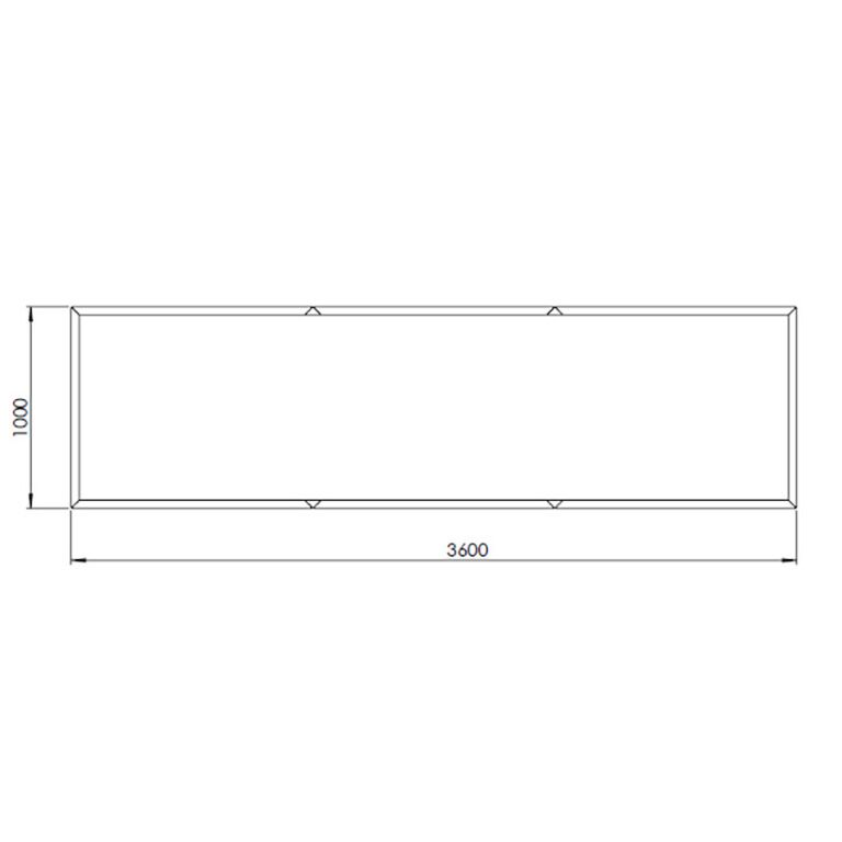 Bac à plantes en acier corten Texas xxl 360 x 100 cm