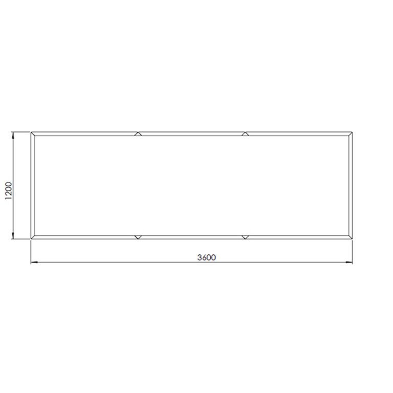 Bac à plantes en acier corten Texas xxl 360 x 120 cm