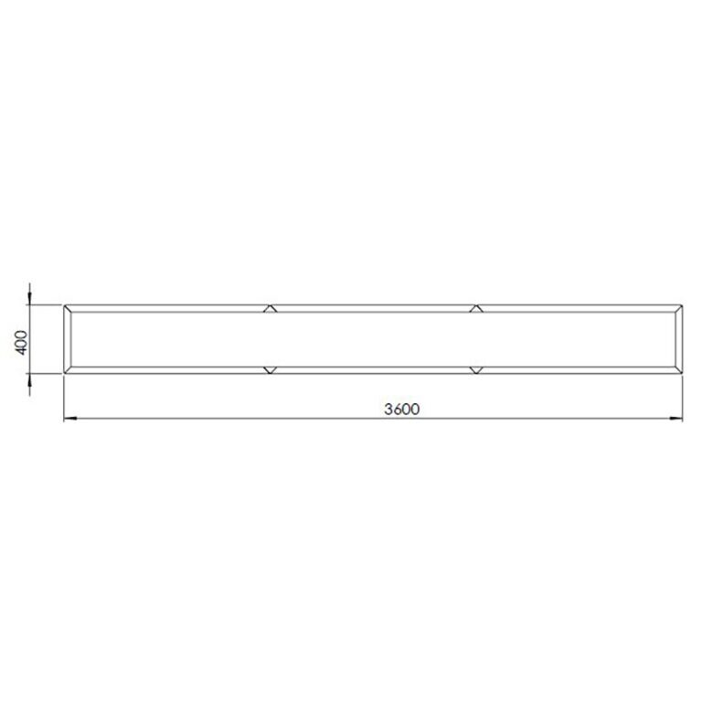 Bac à plantes en acier corten Texas xxl 360 x 40 cm