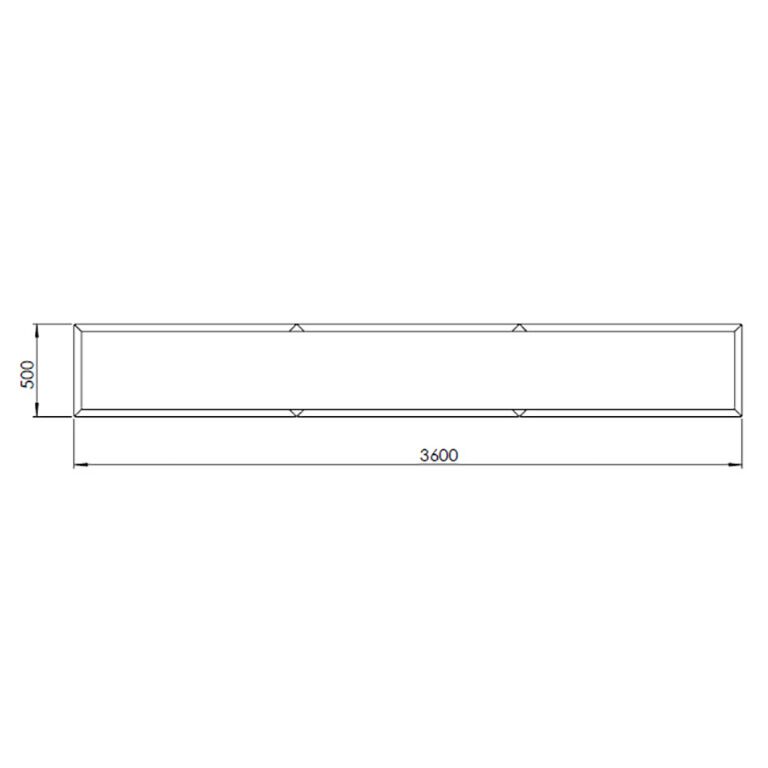 Bac à plantes en acier corten Texas xxl 360 x 50 cm