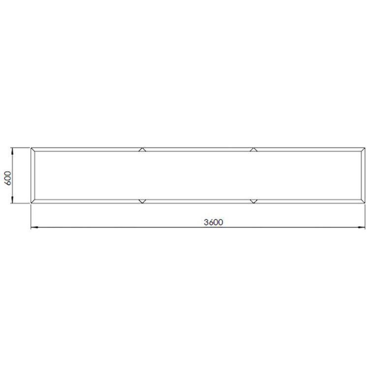 Bac à plantes en acier corten Texas xxl 360 x 60 cm