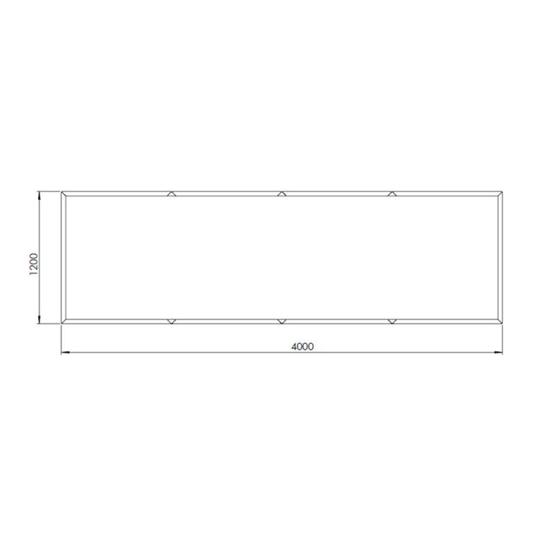 Bac à plantes en acier thermolaqué Texas xxl 400 x 120 cm