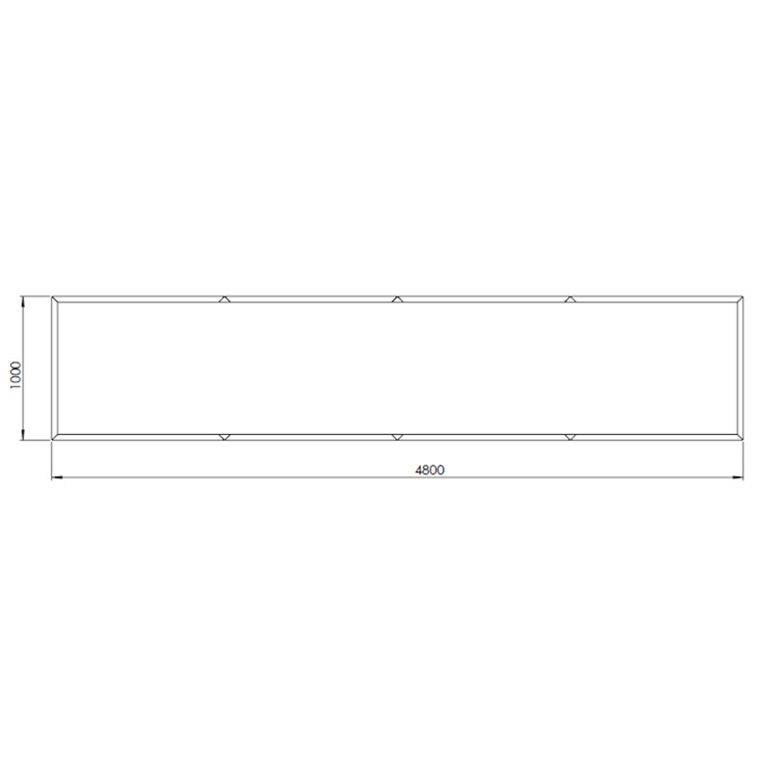 Jardinière en acier thermolaqué Texas xxl 480 x 100 cm