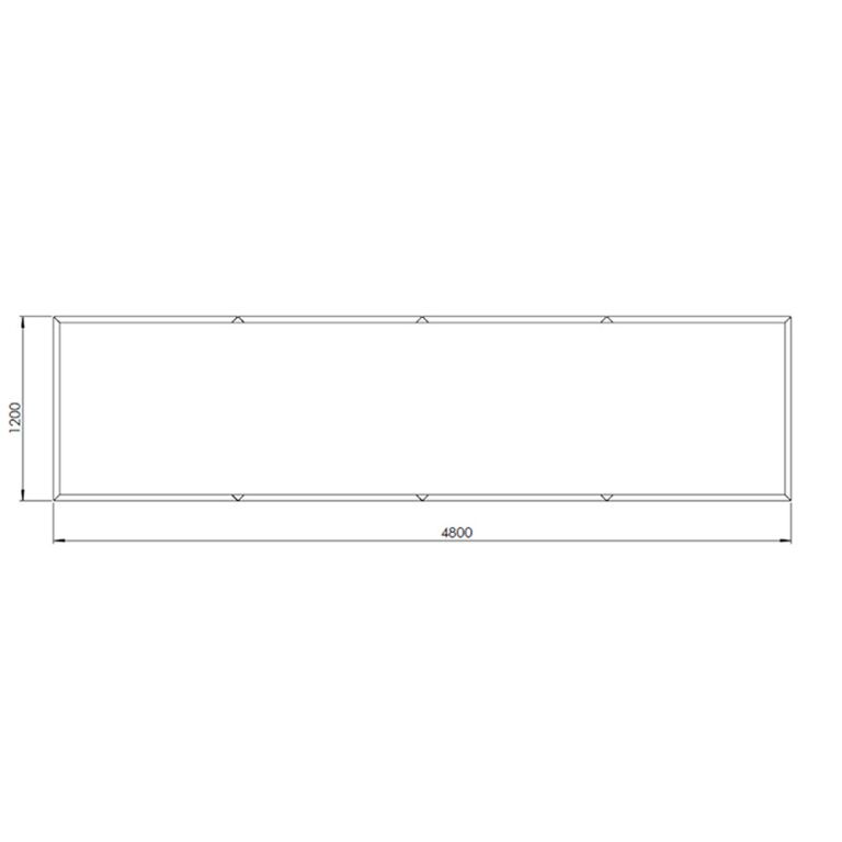 Jardinière en acier corten Texas xxl 480 x 120 cm