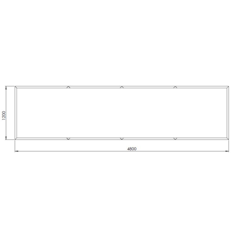 Jardinière en acier thermolaqué Texas xxl 480 x 120 cm
