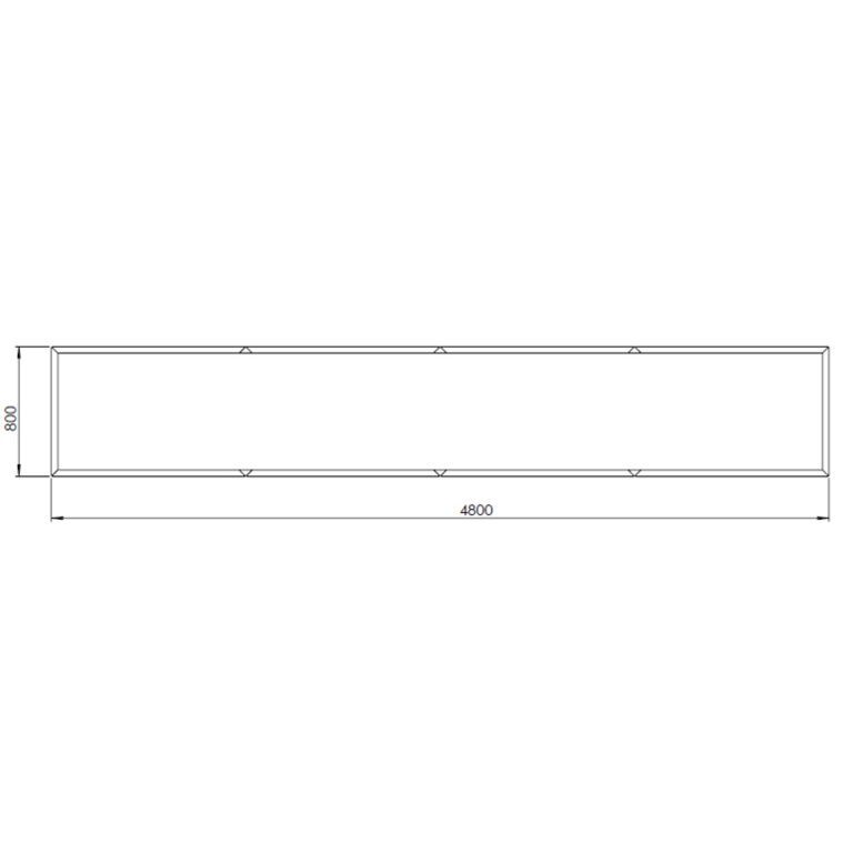 Jardinière en acier thermolaqué Texas xxl 480 x 80 cm