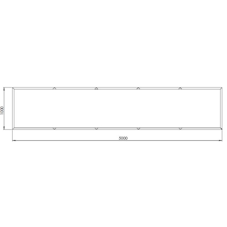 Jardinière en acier thermolaqué Texas xxl 500 x 100 cm