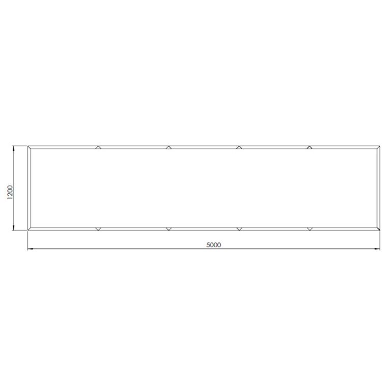 Jardinière en acier corten Texas xxl 500 x 120 cm