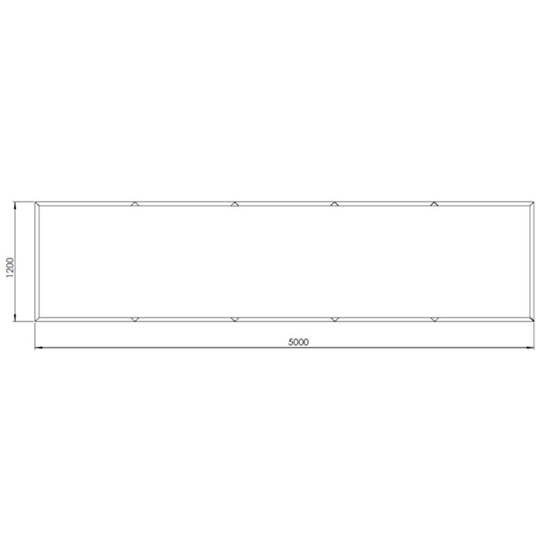 Jardinière en acier thermolaqué Texas xxl 500 x 120 cm