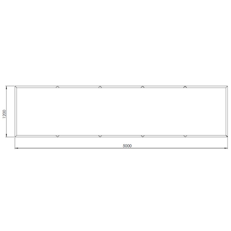 Bac à plantes en acier thermolaqué Texas xxl 500 x 120 cm