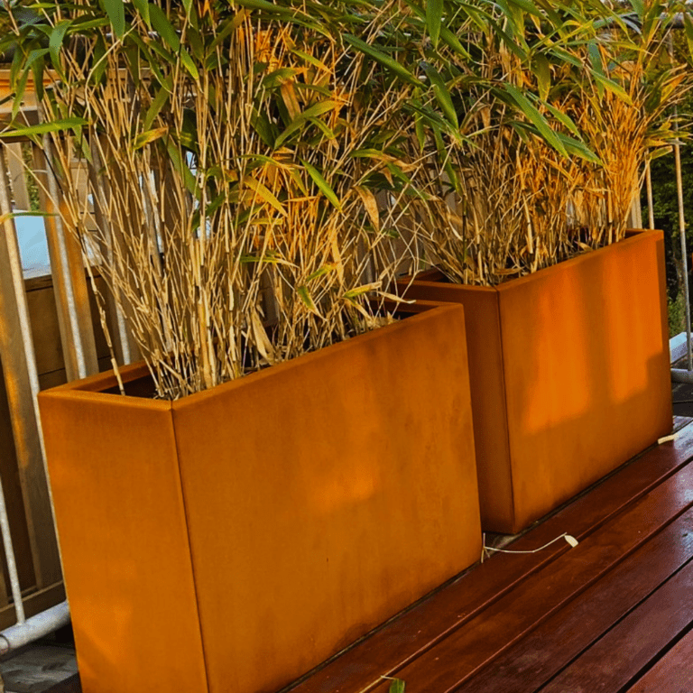Bac à plantes en acier corten Texas 300x1200
