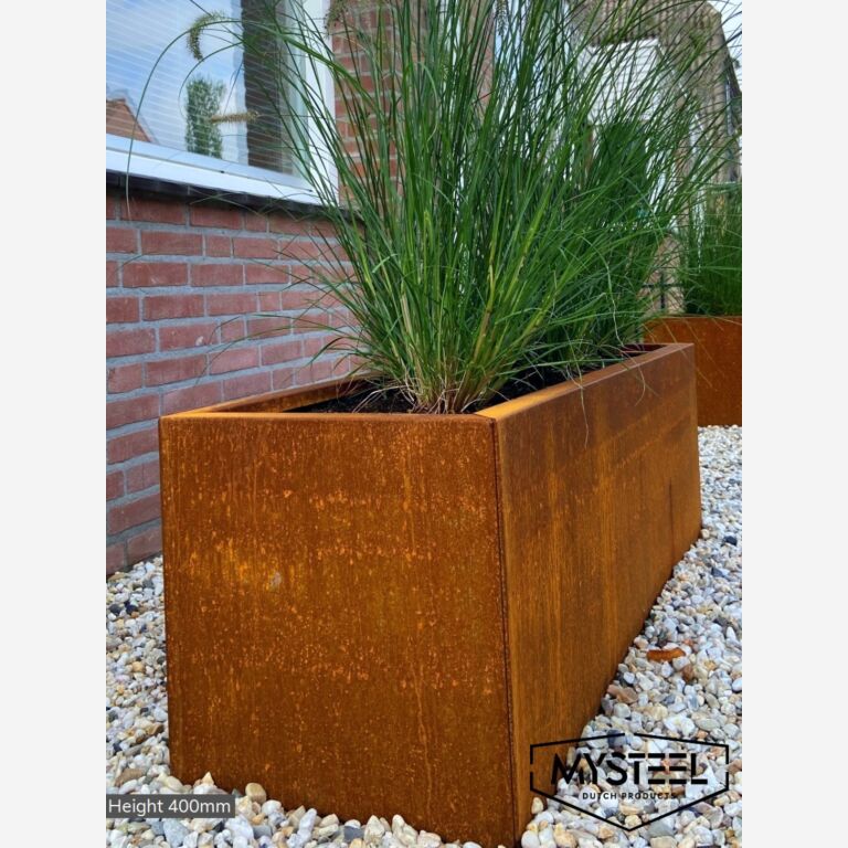 Bac à plantes en acier corten Texas 400x1200