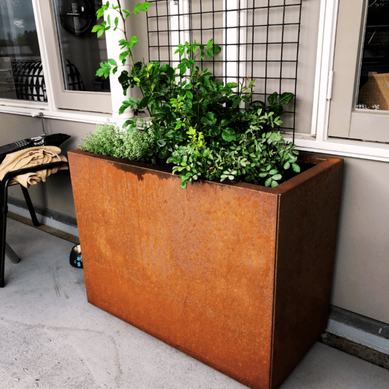 Bac à plantes en acier corten Texas 400x800