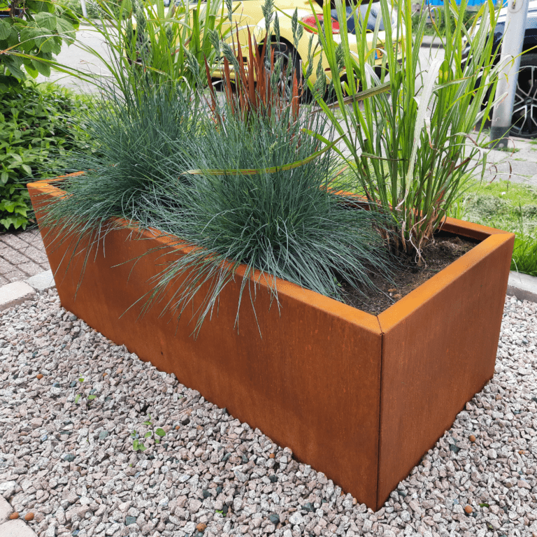 Bac à plantes en acier corten Texas 500x1200