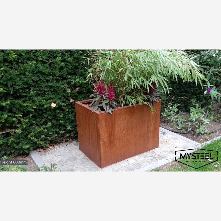 Bac à plantes en acier corten Texas 500x800