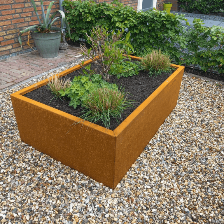 Bac à plantes en acier corten Texas 800x1200