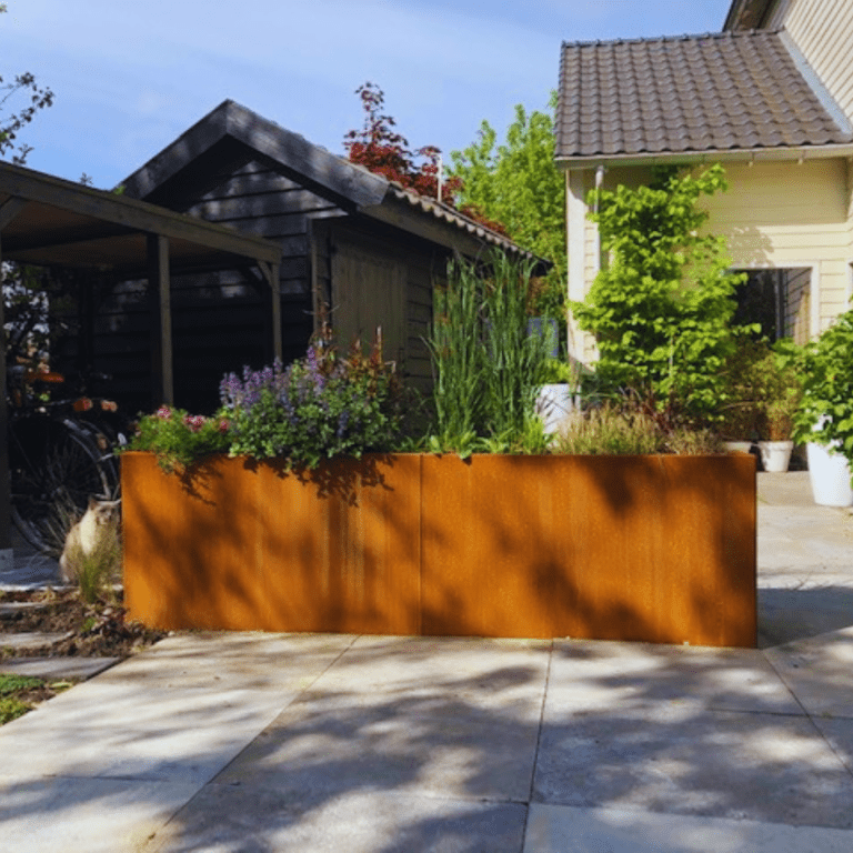 Bac à plantes en acier corten Texas xxl 2000x500