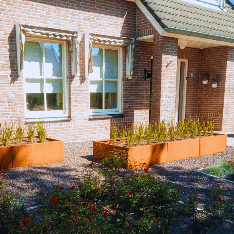 Bac à plantes en acier corten Texas xxl 3000x1000