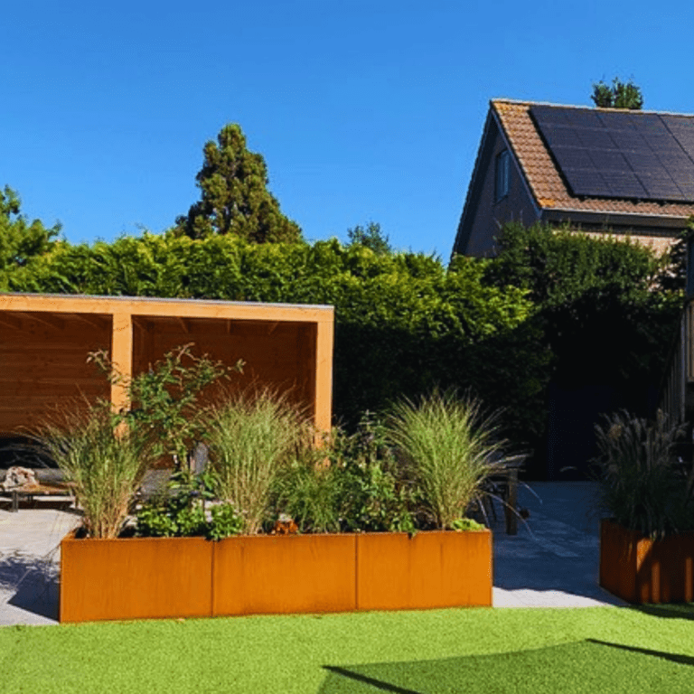 Bac à plantes en acier corten Texas xxl 3000x600
