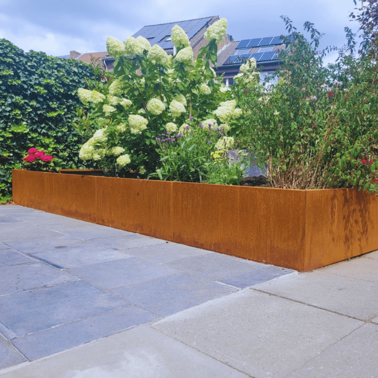 Bac à plantes en acier corten Texas xxl 4000x1200