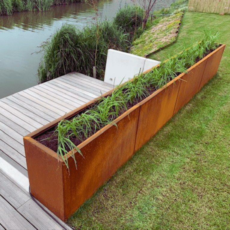 Bac à plantes en acier corten Texas xxl 4000x400