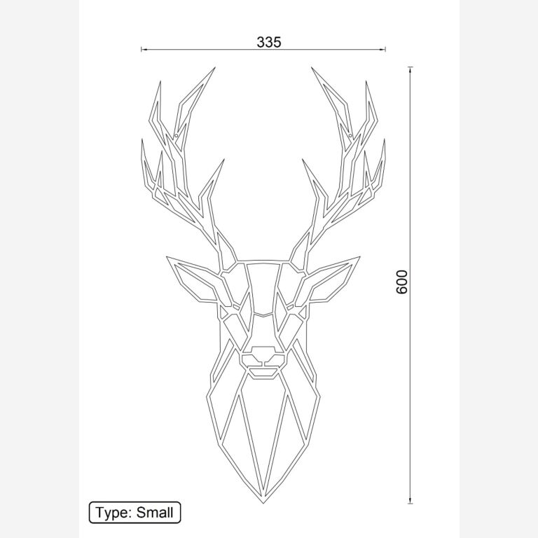 Décoration murale en métal Deer 1.0