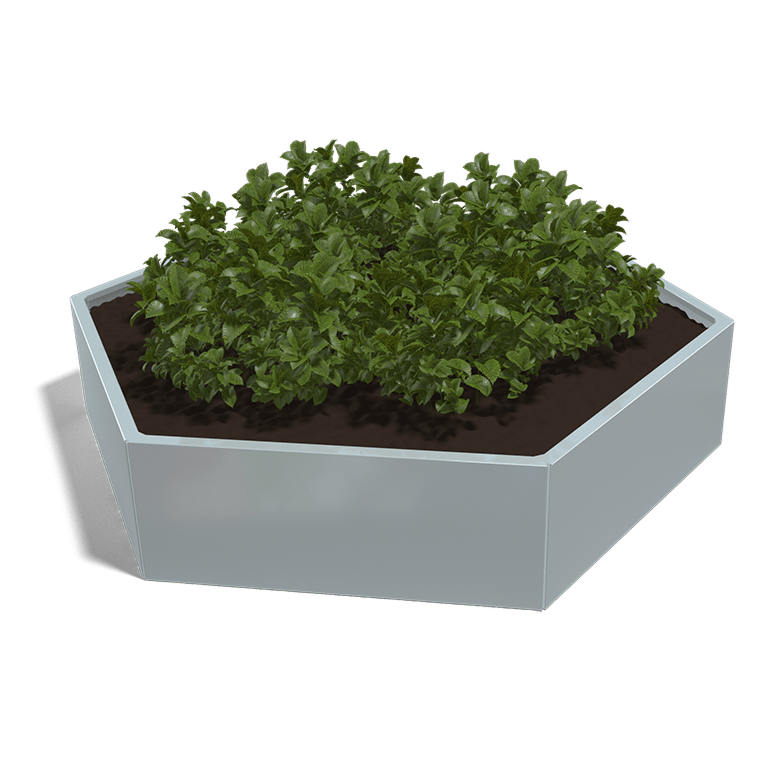 Bac à plantes en acier galvanisé Denver 1000