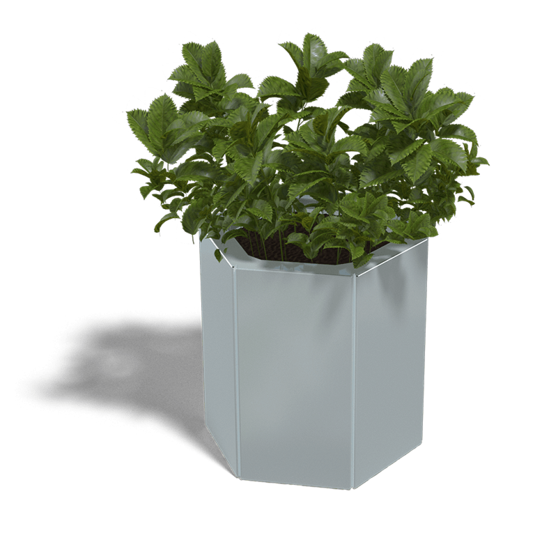 Bac à plantes en acier galvanisé Denver 200